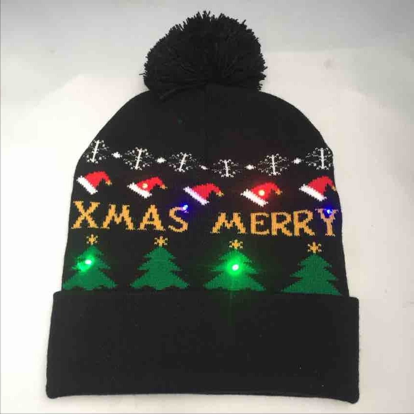 Knitted Beanie Christmas/Party Hat Cap with Led Flash Light
