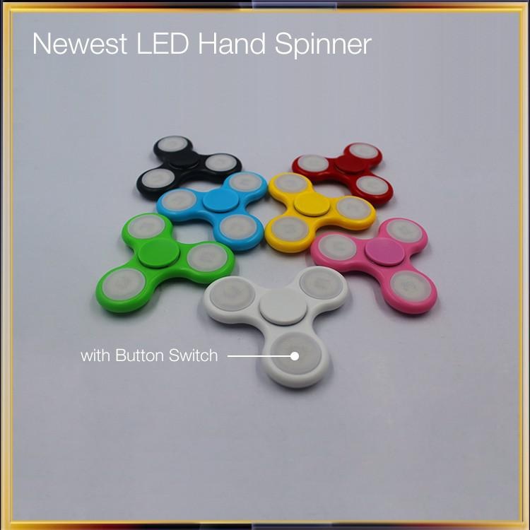 LED Flashing Fidget Spinners with Switch