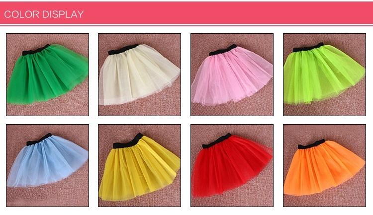 Children Dress Up Clothes 3-layered Tulle Tutu Skirt