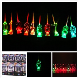 Colorful LED Number Birthday Cake Candles Kit