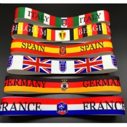 Customized Soccer Fans World Flag Polyester Elastic Headband /Sport Sweatband