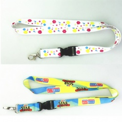 Colorful Polyester Lanyard with Retractable Reel Combo