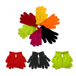 Magic Acrylic Knitted Solid Color Gloves