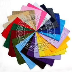 22” x 22” 100% Cotton Paisley Bandanas