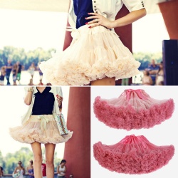 Girls Tutu Costume Shimmer Petticoat Princess Multi-layer Puff Skirt