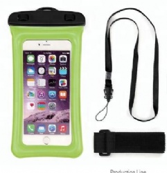 Waterproof PVC Phone Pouch/Case/Bag with Armband and Earphone for Diving Swimming