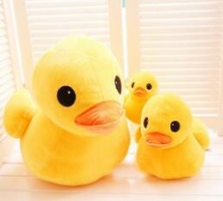 Custom yellow duck plush toy