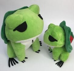 Custom travelling green plush frog green frog plush toy Japan Mobile Game Traveling